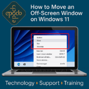 Moving off-screen windows using keyboard shortcuts in Windows 11