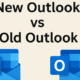 Old vs new Outlook interface comparison screenshot